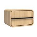 Moderne Nachtkast met Houten Afwerking en Minimalistisch Ontwerp