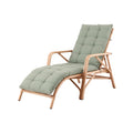 "Moderne Ligstoel van Rattan met Verstelbare Rugleuning en Comfortabele Kussens"